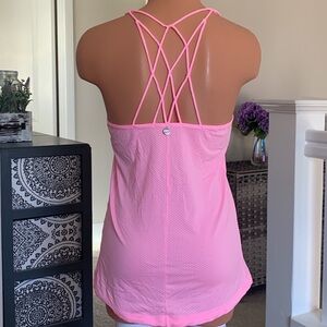 Lorna Jane Pink Criss Cross Tank